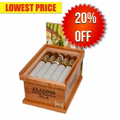Aladino Corojo Reserve No.4 (4.5x44 / Box of 20) + 20% OFF RETAIL