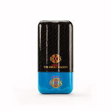 Opus X Society 3 Cigar Carbon Fiber Case (Blue)