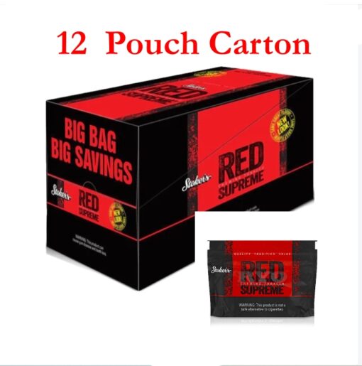 Stoker's Red Supreme Loose Leaf Chewing Tobacco Carton of 12 (36oz)