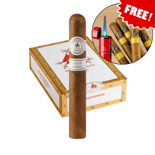 Montecristo White Toro (6x54 / Box of 10) + Free Shipping! Free 5 Pack and Lighter