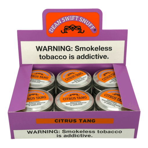 Dean Swift Citrus Tang Nasal Snuff (12 Tins/3.39oz)
