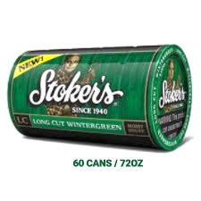 Stokers Snuff Long Cut Wintergeen Case (60 cans/72oz)