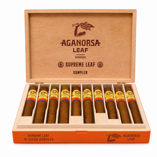 Aganorsa Leaf Supreme Leaf 10-Cigar Sampler (Sizes Vary / Box of 10 ...