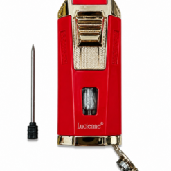 Lucienne Luxe Cherry Red Double Flame Torch Lighter