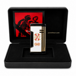 Prometheus OpusX Rare Black 2024 White & Gold Lighter
